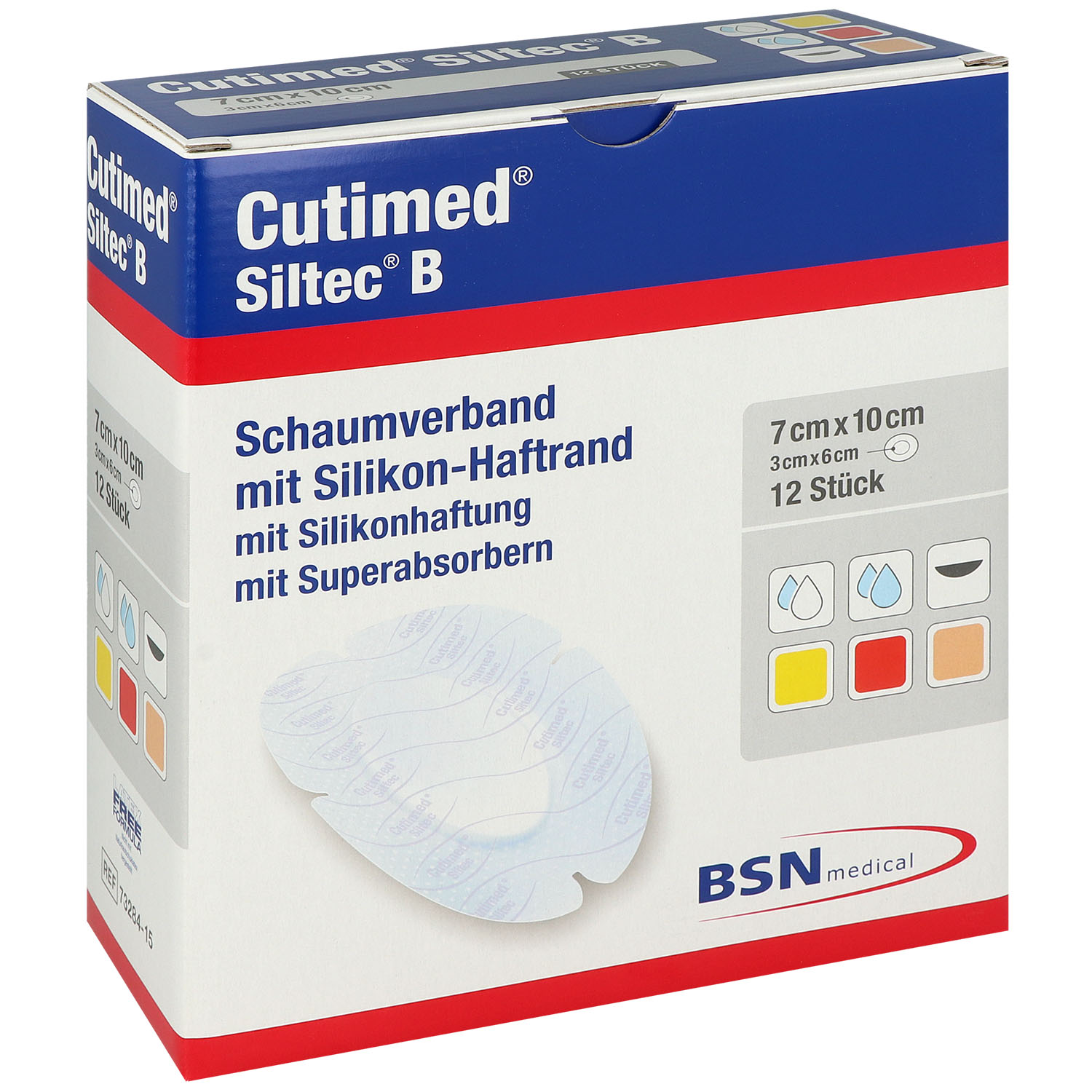 Cutimed Siltec B oval Schaumverband Cutimed Siltec B oval Schaumverband