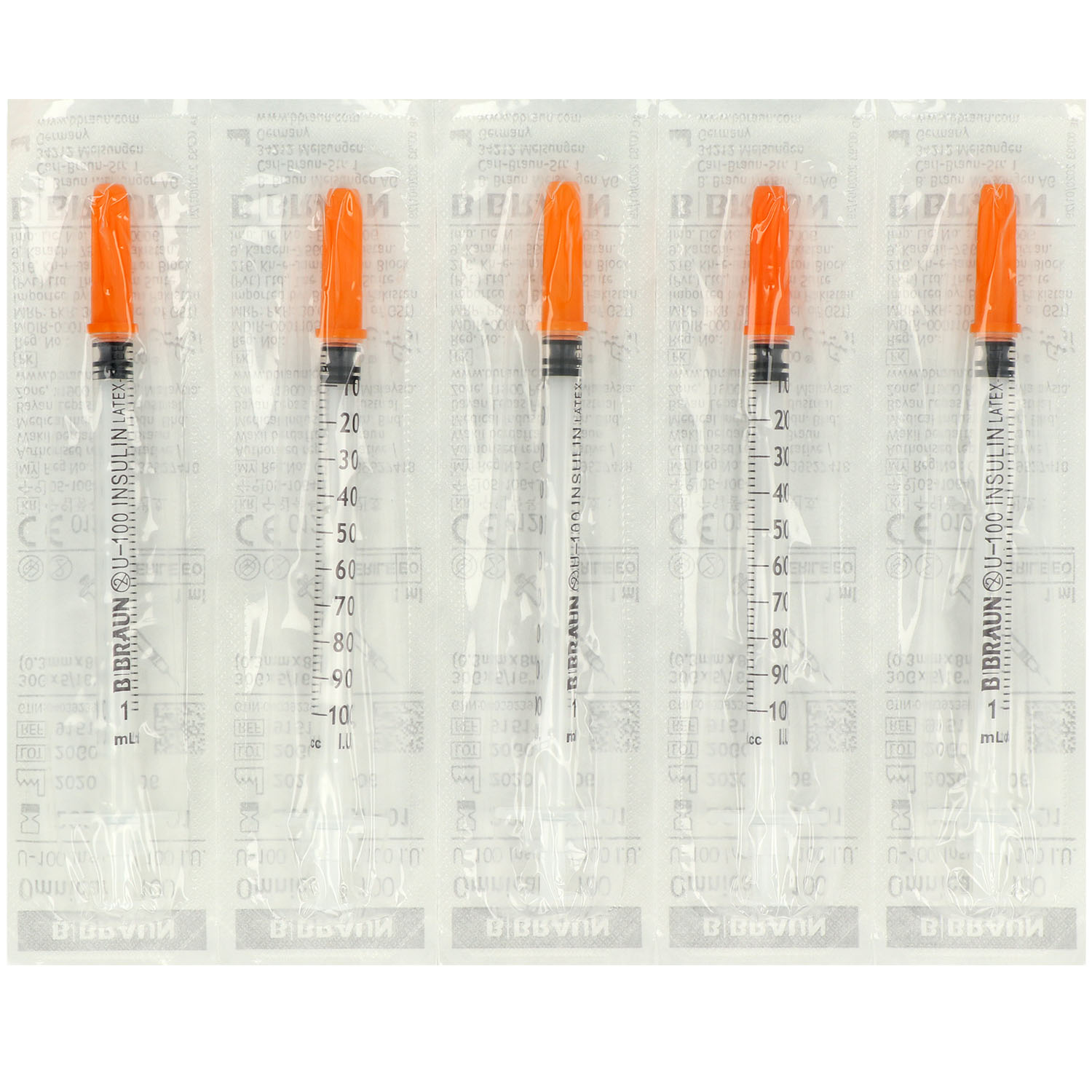Omnican 100, 1 ml U100 Insulinspritze mit Kanüle Omnican 100, 1 ml U100 Insulinspritze mit Kanüle