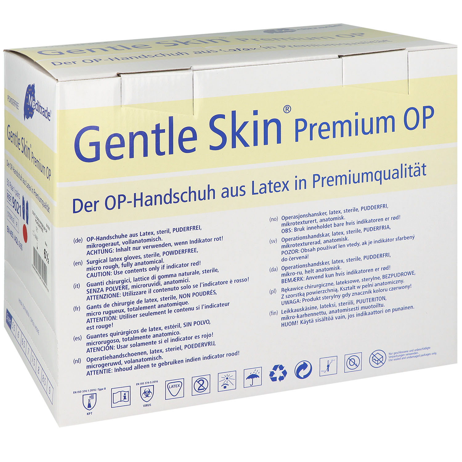 Gentle Skin Premium OP-Handschuhe Latex puderfrei steril, Gentle Skin Premium OP-Handschuhe Latex puderfrei steril,