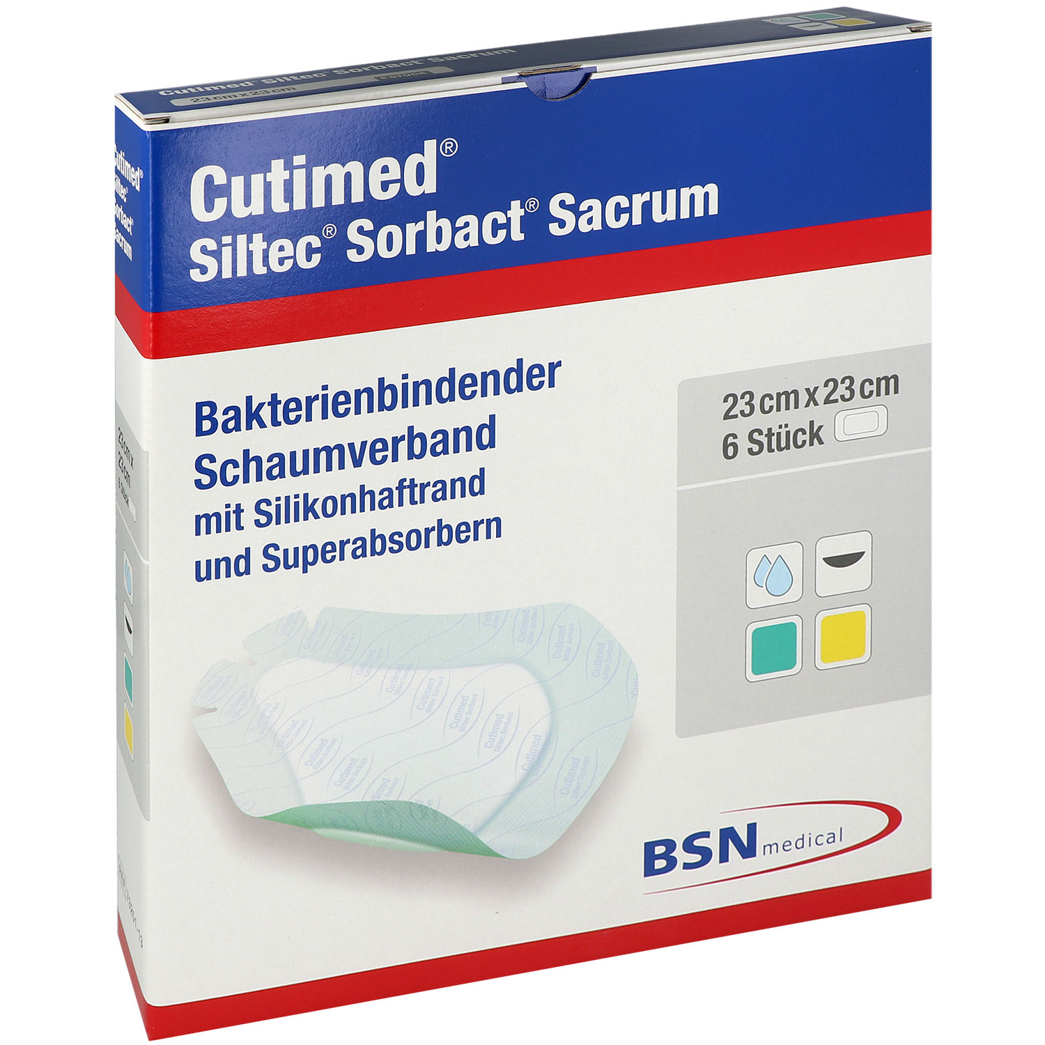 Cutimed Siltec Sorbact Sacrum Cutimed Siltec Sorbact Sacrum