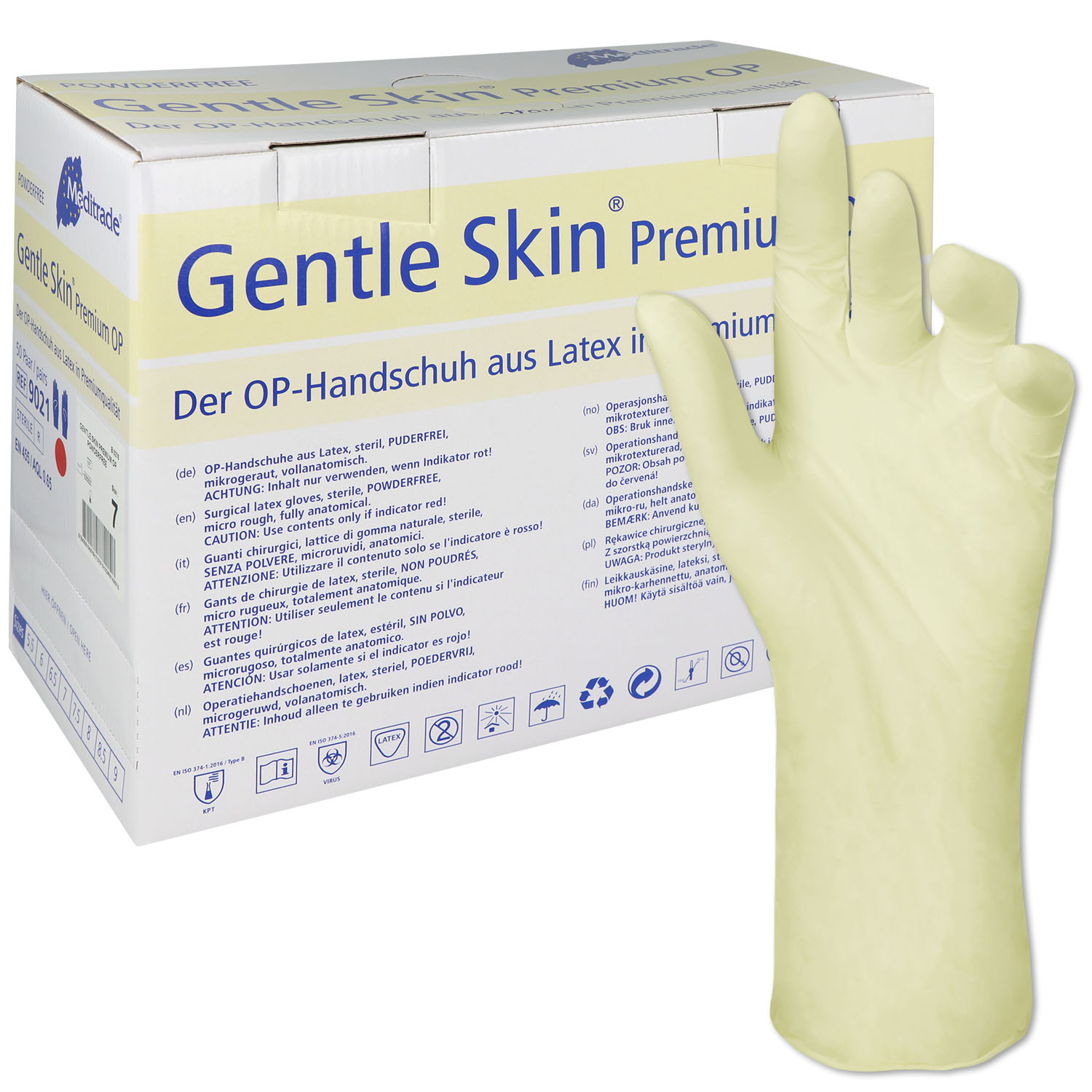 Gentle Skin Premium OP-Handschuhe Latex puderfrei steril, Gentle Skin Premium OP-Handschuhe Latex puderfrei steril,