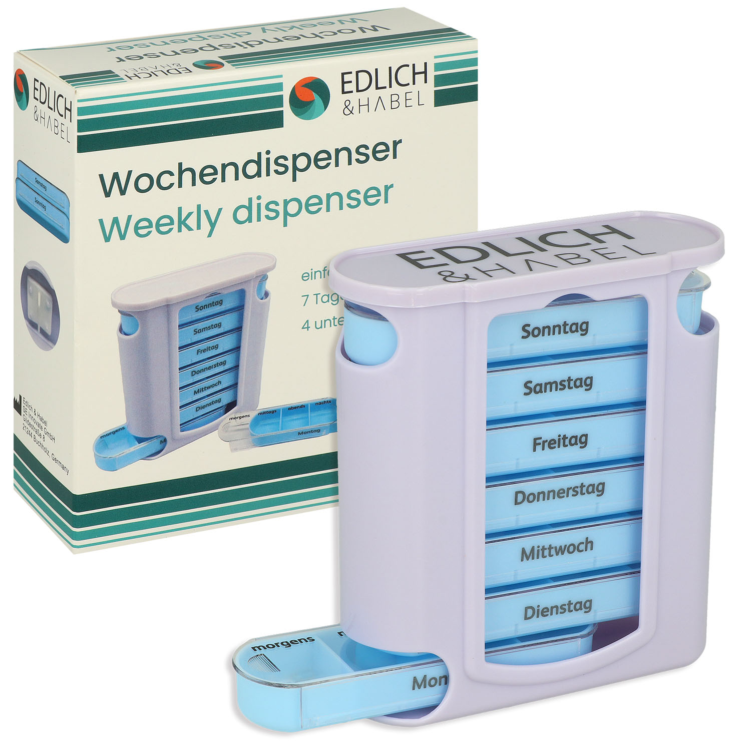 Tablettenbox / Medikamentenbox / Wochendispenser für 7 Tage Tablettenbox / Medikamentenbox / Wochendispenser für 7 Tage