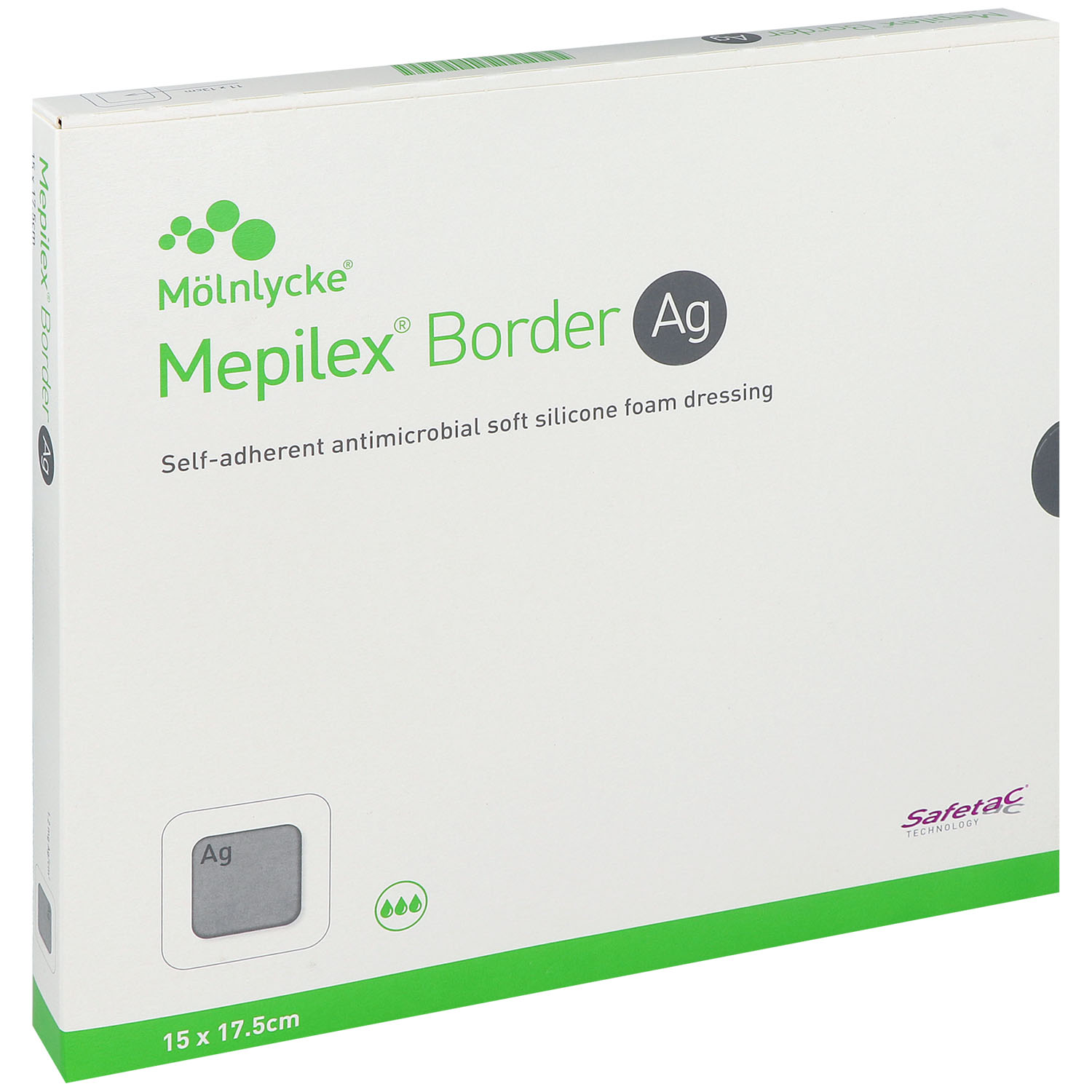 Mepilex Border Ag Schaumverband mit Silber, steril Mepilex Border Ag Schaumverband mit Silber, steril