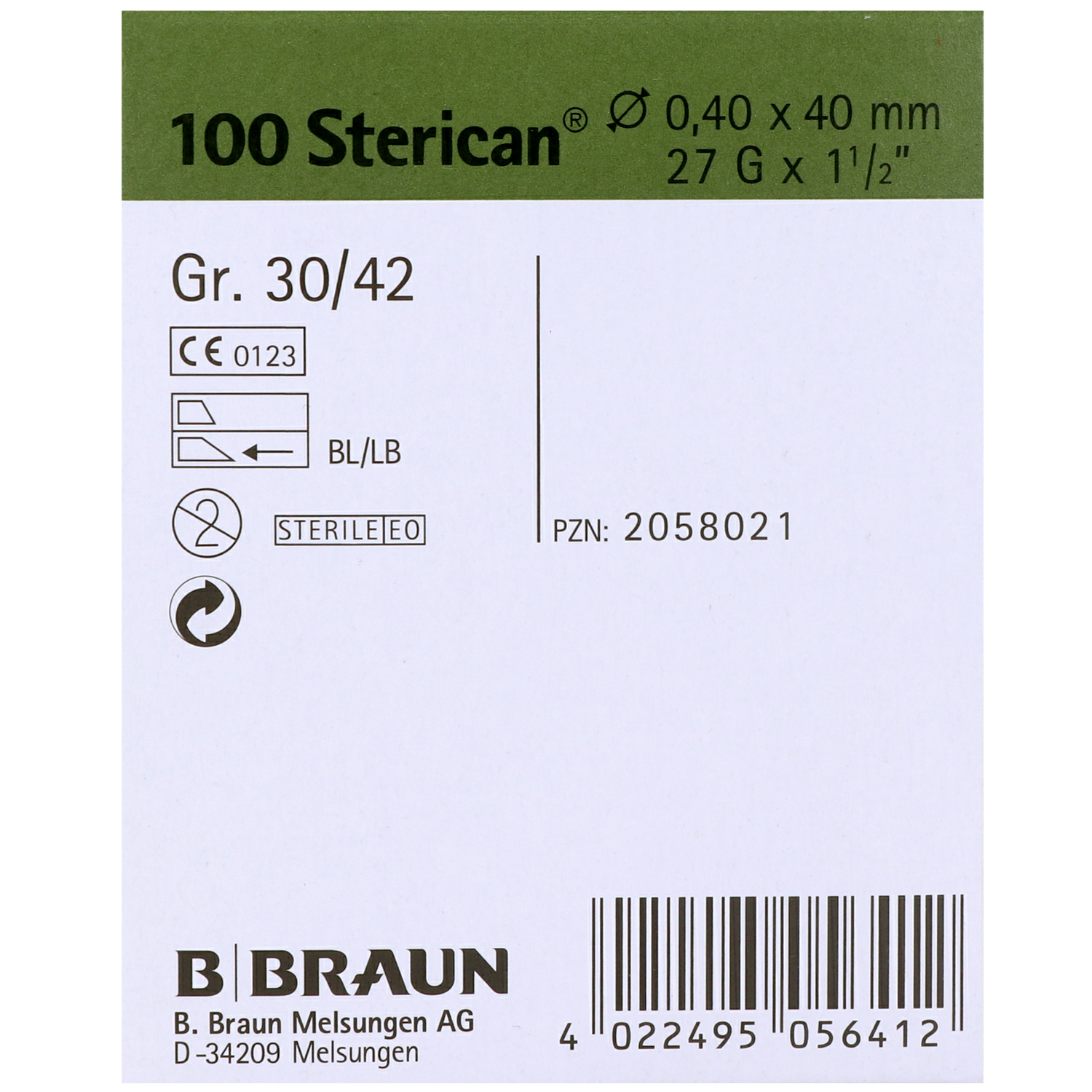 Sterican Kanülen für Dental-Anästhesie Sterican Kanülen für Dental-Anästhesie