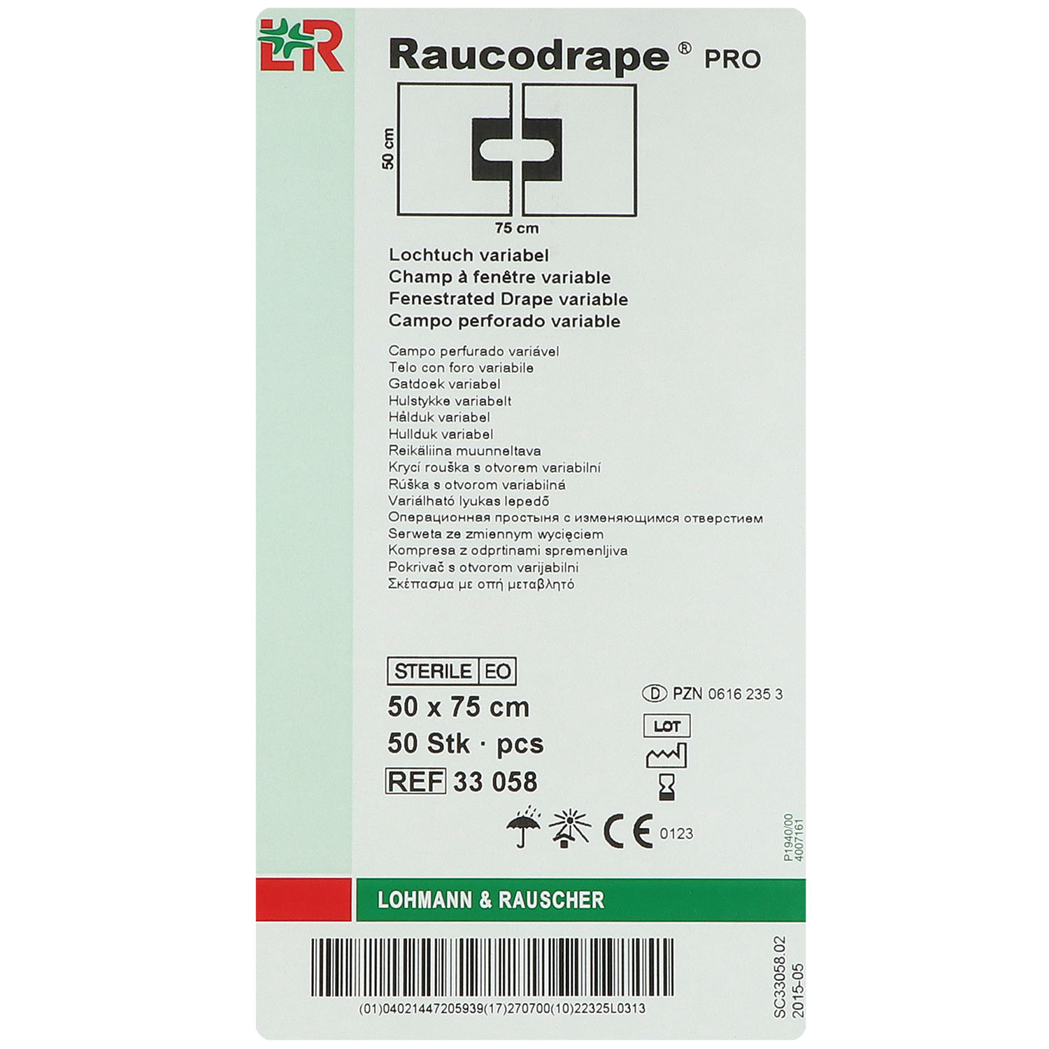 Raucodrape PRO Lochtuch variabel selbstklebend Raucodrape PRO Lochtuch variabel selbstklebend