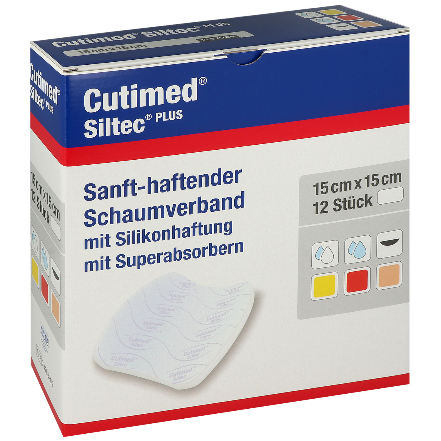 Cutimed Siltec Plus Silikon Schaumverband haftend Cutimed Siltec Plus Silikon Schaumverband haftend