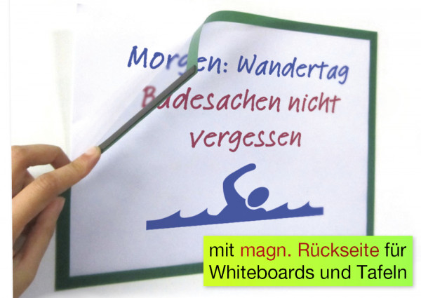 TimeTEX Rahmen-Einstecktaschen A4, magnetisch, 5-tlg. TimeTEX Rahmen-Einstecktaschen A4, magnetisch, 5-tlg.