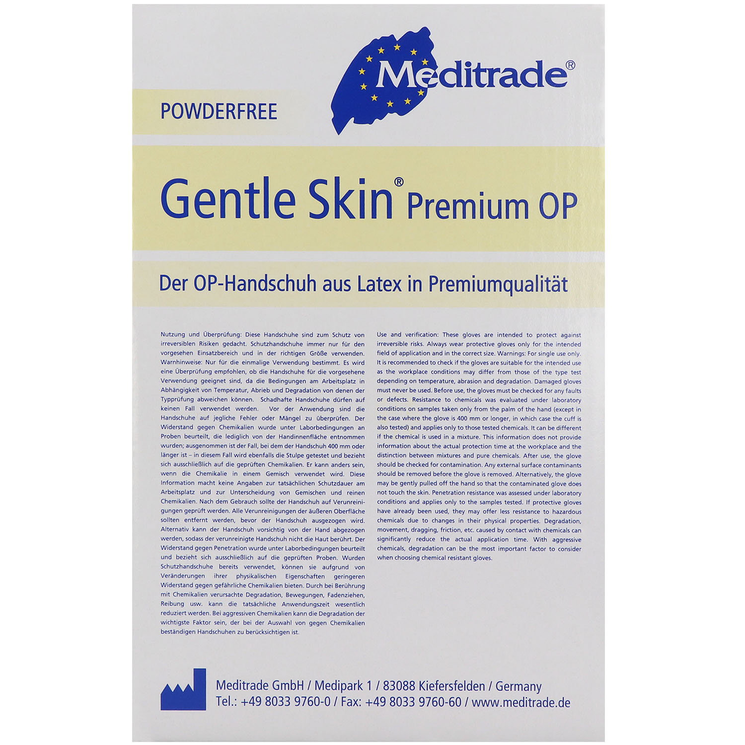 Gentle Skin Premium OP-Handschuhe Latex puderfrei steril, Gentle Skin Premium OP-Handschuhe Latex puderfrei steril,