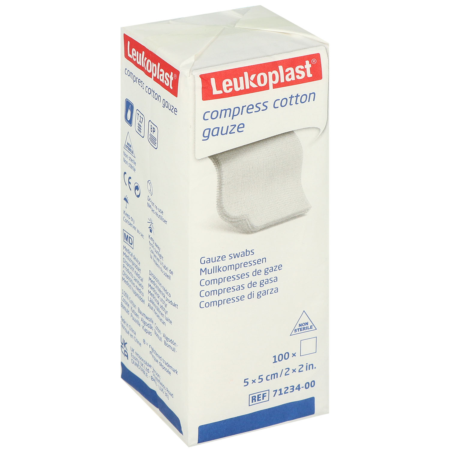 Leukoplast compress Cotton Gauze unsteril Leukoplast compress Cotton Gauze unsteril