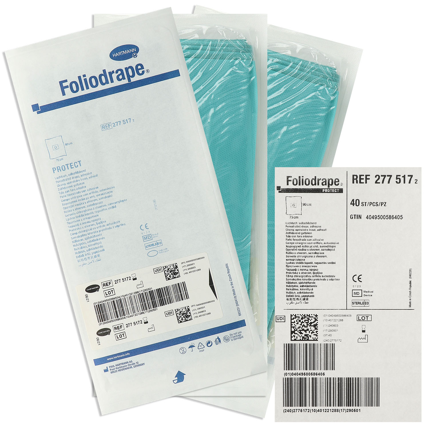 Foliodrape Protect Lochtücher selbstklebend steril einzeln verpackt Foliodrape Protect Lochtücher selbstklebend steril einzeln verpackt
