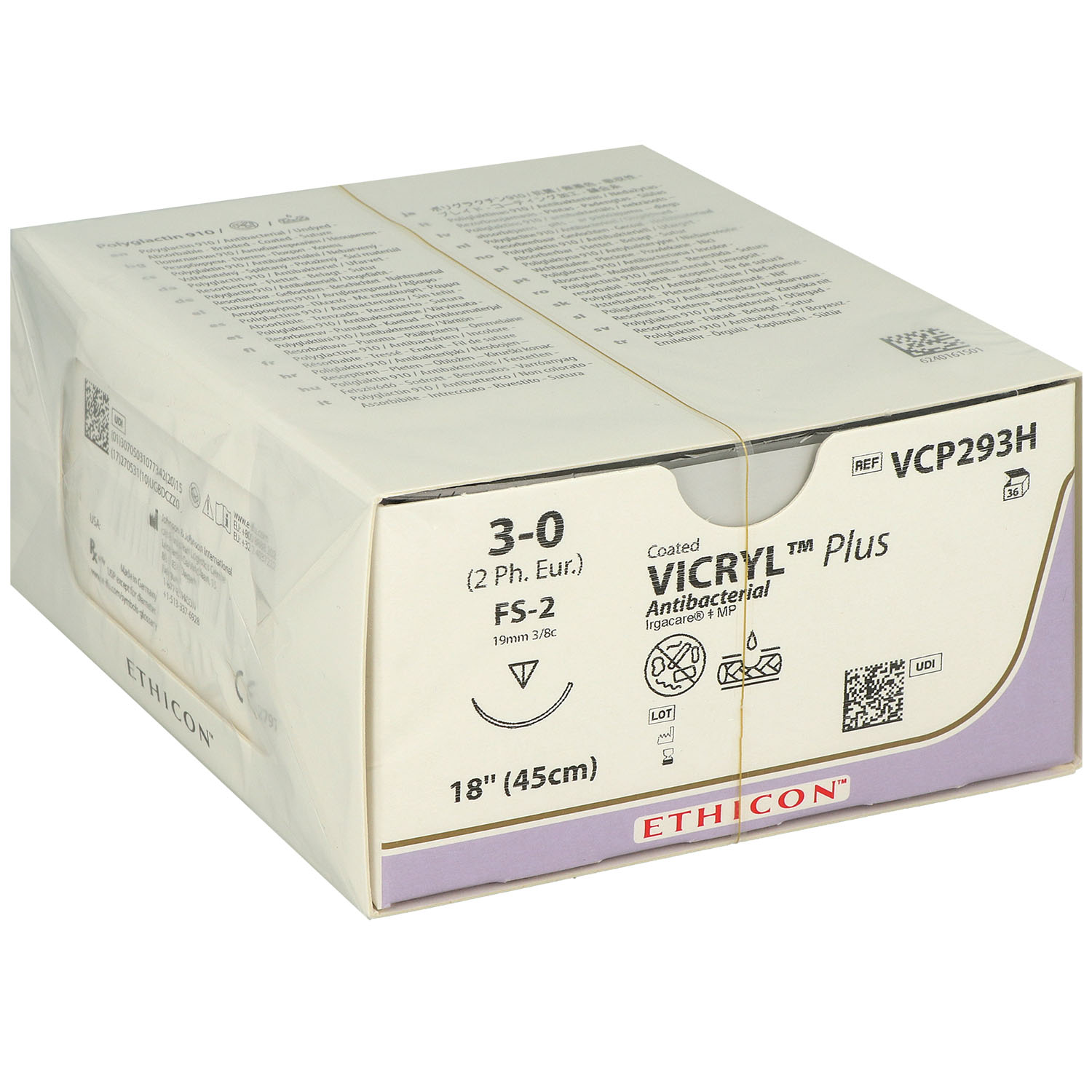 Vicryl Plus FS2 ungefärbt ungeflochten Vicryl Plus FS2 ungefärbt ungeflochten