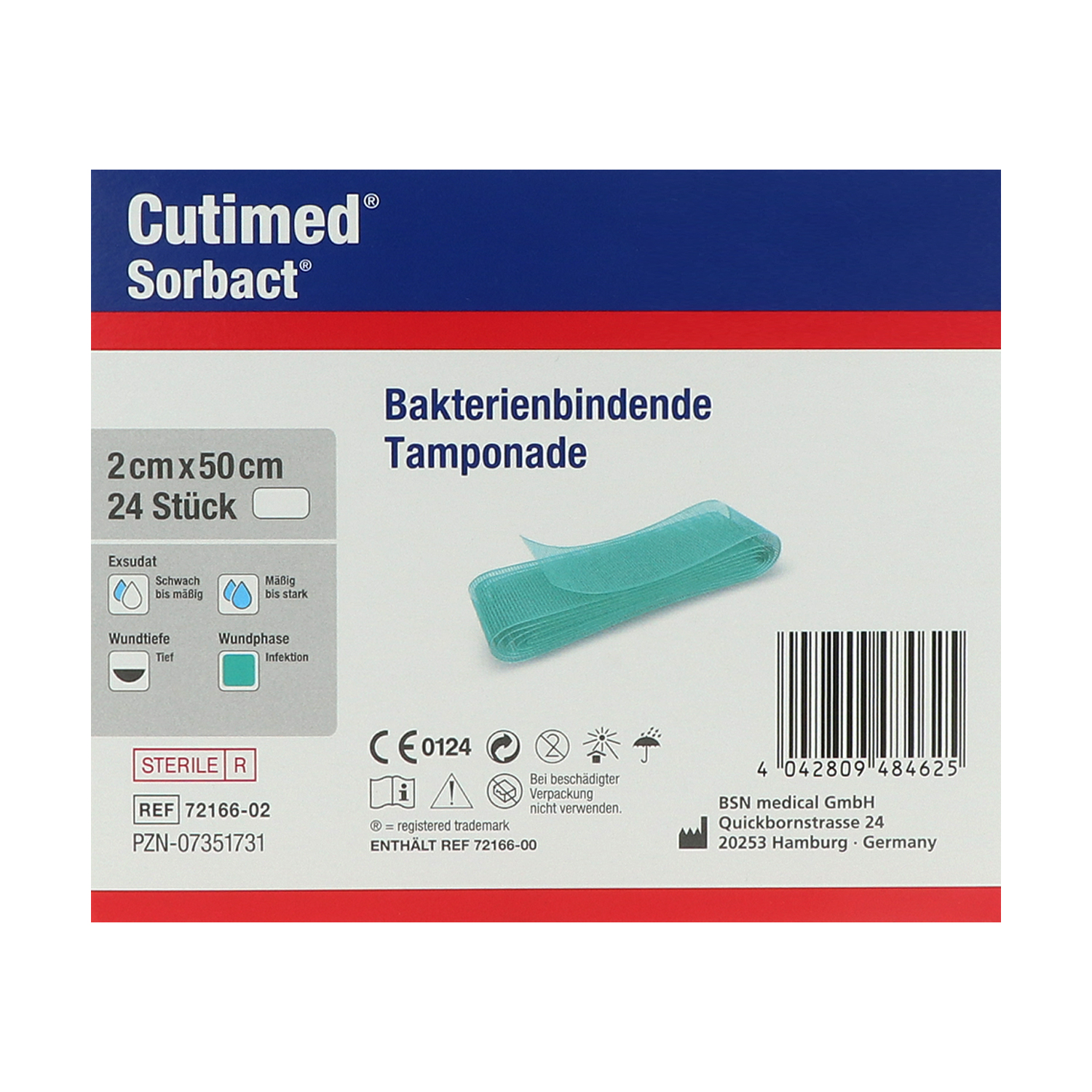 Cutimed Sorbact hydrophober Wundverband, Tamponade Cutimed Sorbact hydrophober Wundverband, Tamponade