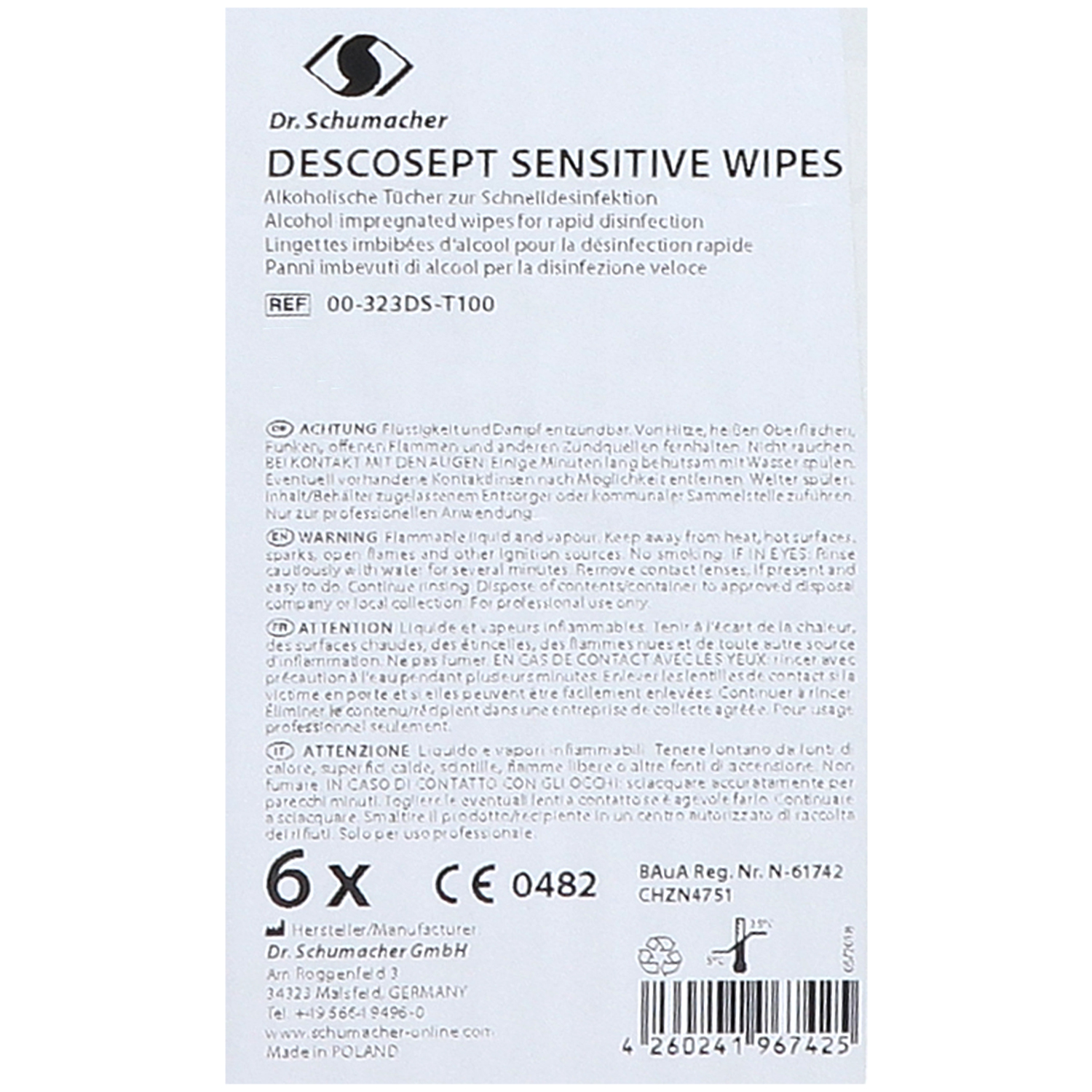 DESCOSEPT Sensitive Wipes DESCOSEPT Sensitive Wipes