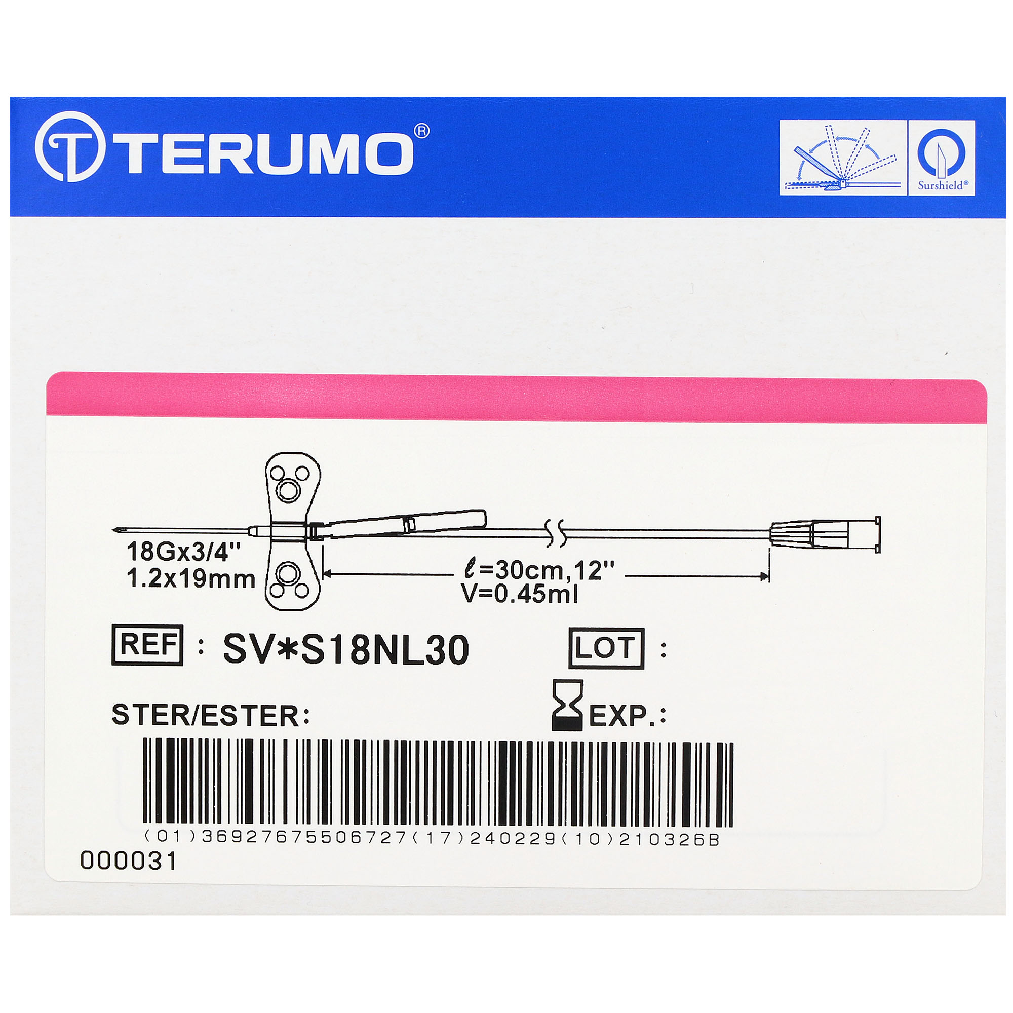 Surflo Safety Sicherheits-Venenpunktionskanüle Surflo Safety Sicherheits-Venenpunktionskanüle