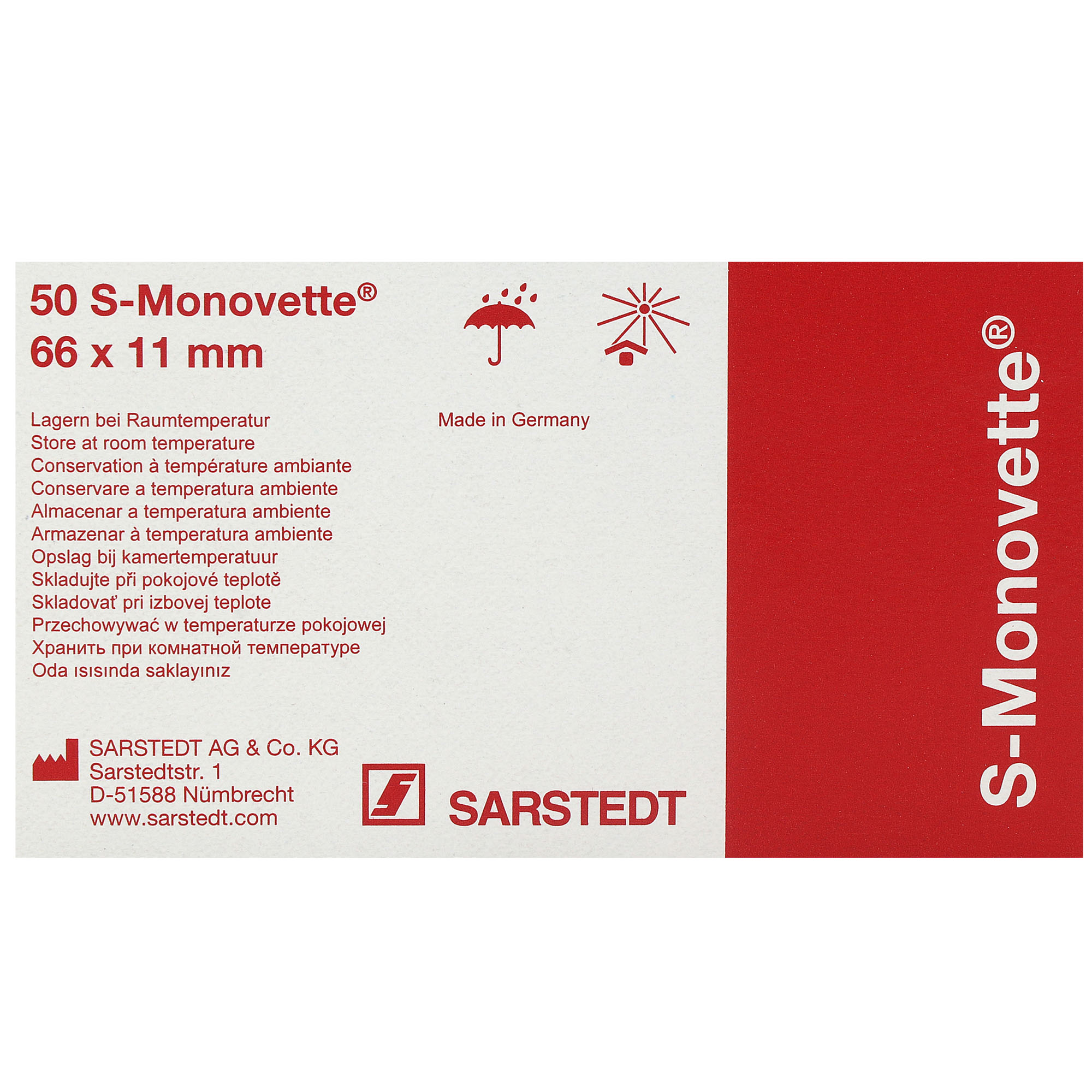 S-Monovetten K3 EDTA mit Kunststoffetikett S-Monovetten K3 EDTA mit Kunststoffetikett