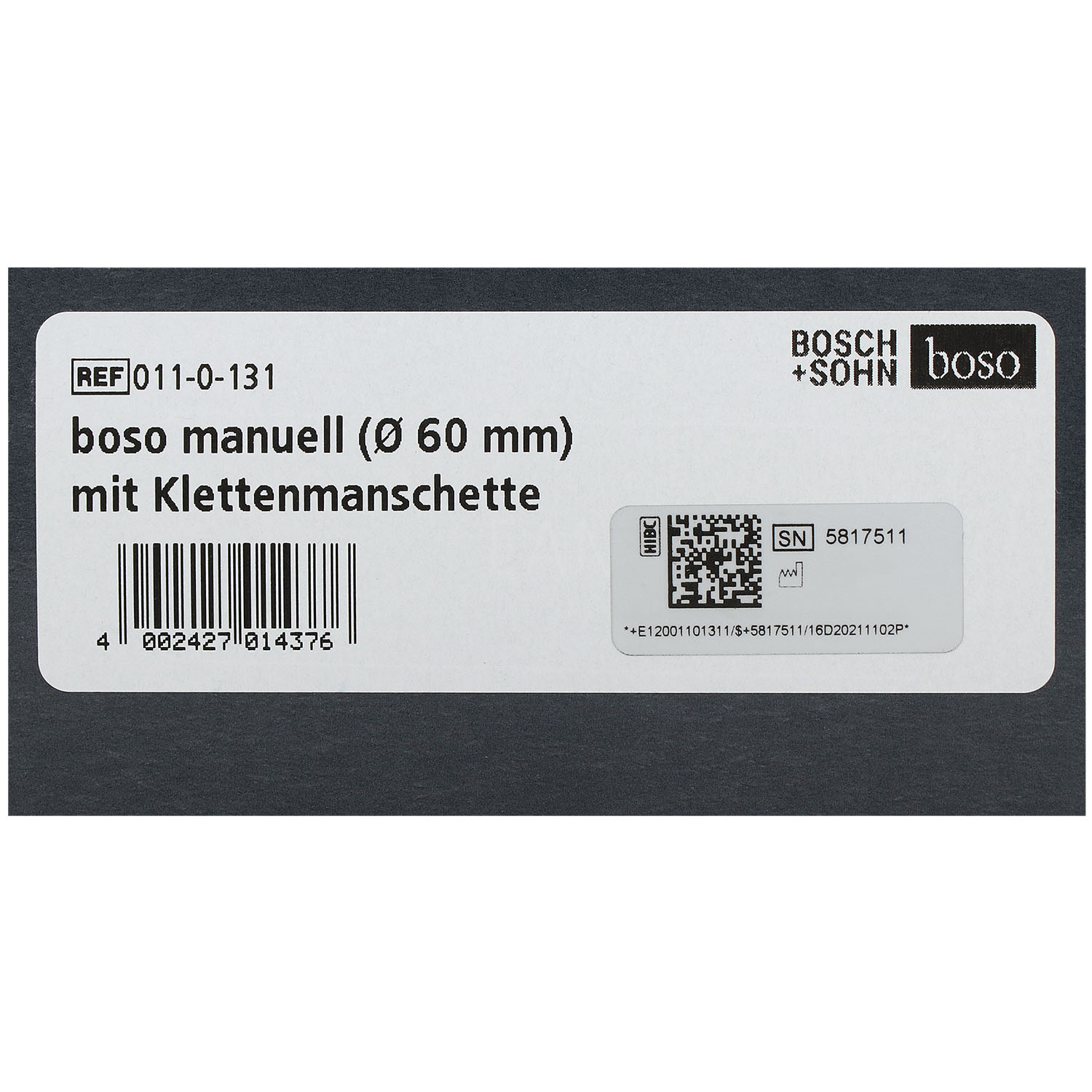 Blutdruckmessgerät BOSO manuell Skala 60 mm Doppelschlauch, 1 Stück Blutdruckmessgerät BOSO manuell Skala 60 mm Doppelschlauch, 1 Stück