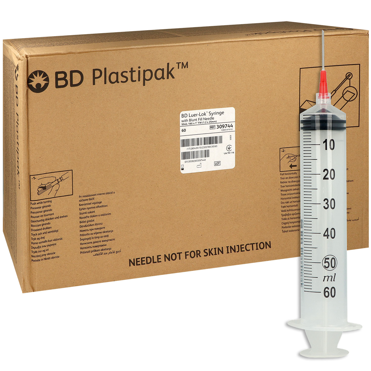 BD Plastipak Einmal-Spritzen 50 ml Luer-Lock mit Aufziehkanüle BD Plastipak Einmal-Spritzen 50 ml Luer-Lock mit Aufziehkanüle