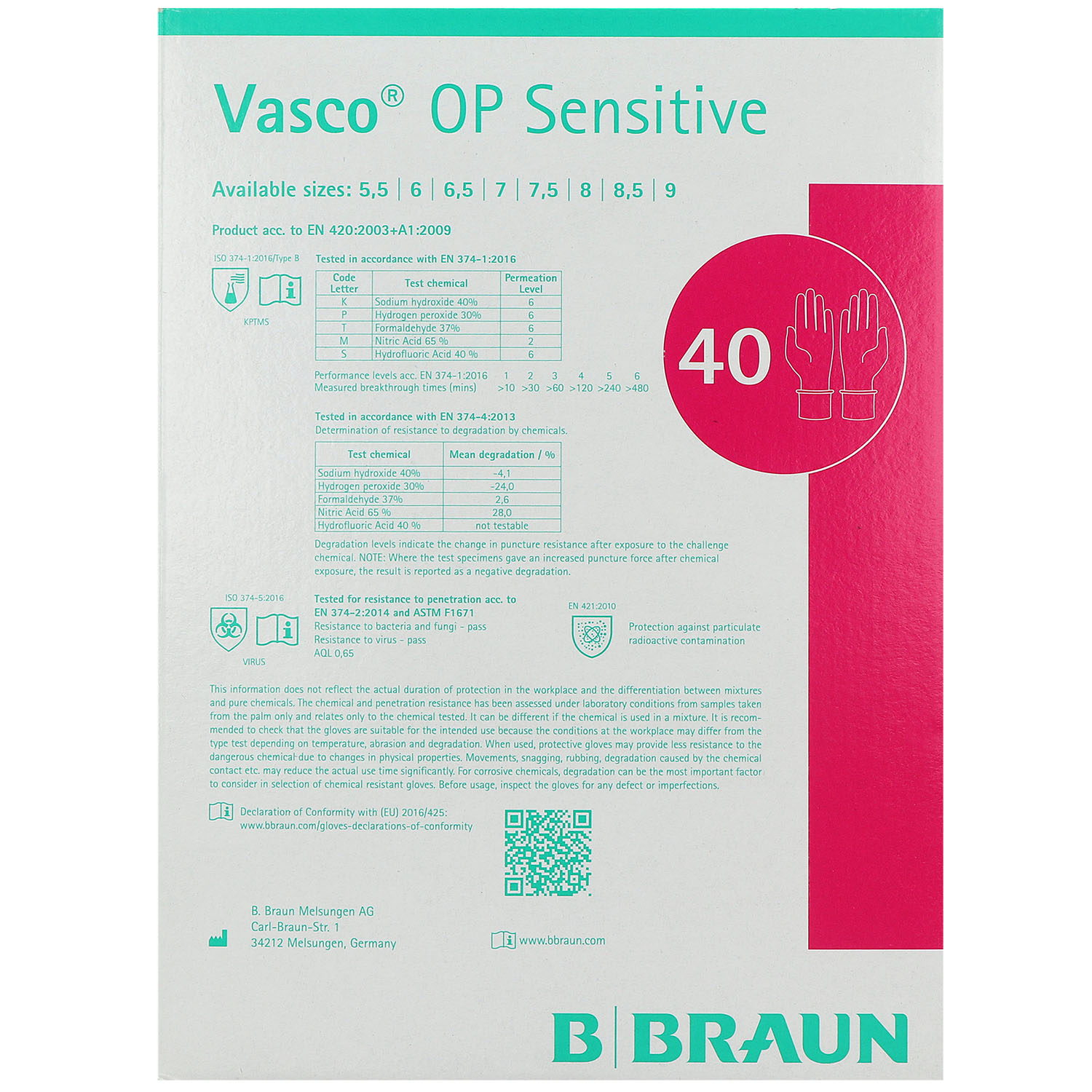 Vasco OP Sensitive, OP-Handschuhe, steril Vasco OP Sensitive, OP-Handschuhe, steril