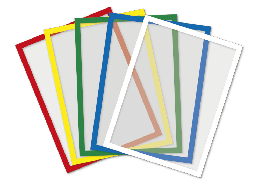 TimeTEX Rahmen-Einstecktaschen A4, magnetisch, 5-tlg. TimeTEX Rahmen-Einstecktaschen A4, magnetisch, 5-tlg.