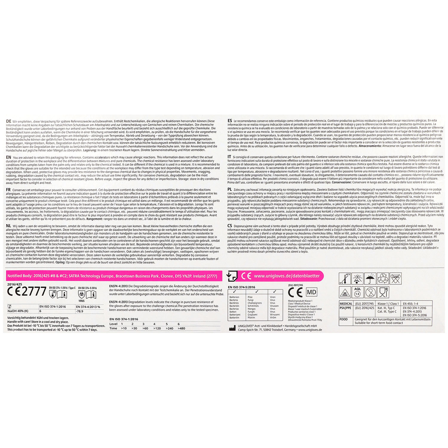 Unigloves MAGENTA PEARL Nitrilhandschuhe, puderfrei, magenta Unigloves MAGENTA PEARL Nitrilhandschuhe, puderfrei, magenta