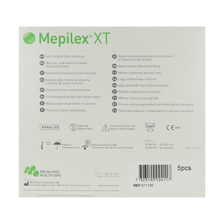 Mepilex XT Schaumverband, steril, nicht haftend Mepilex XT Schaumverband, steril, nicht haftend