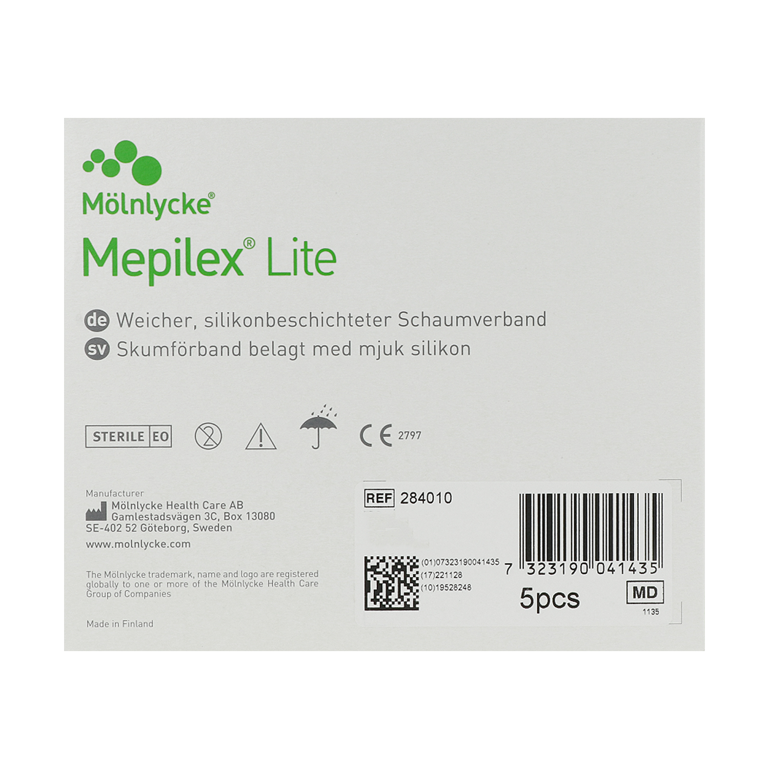 Mepilex Lite Schaumverband, steril Mepilex Lite Schaumverband, steril