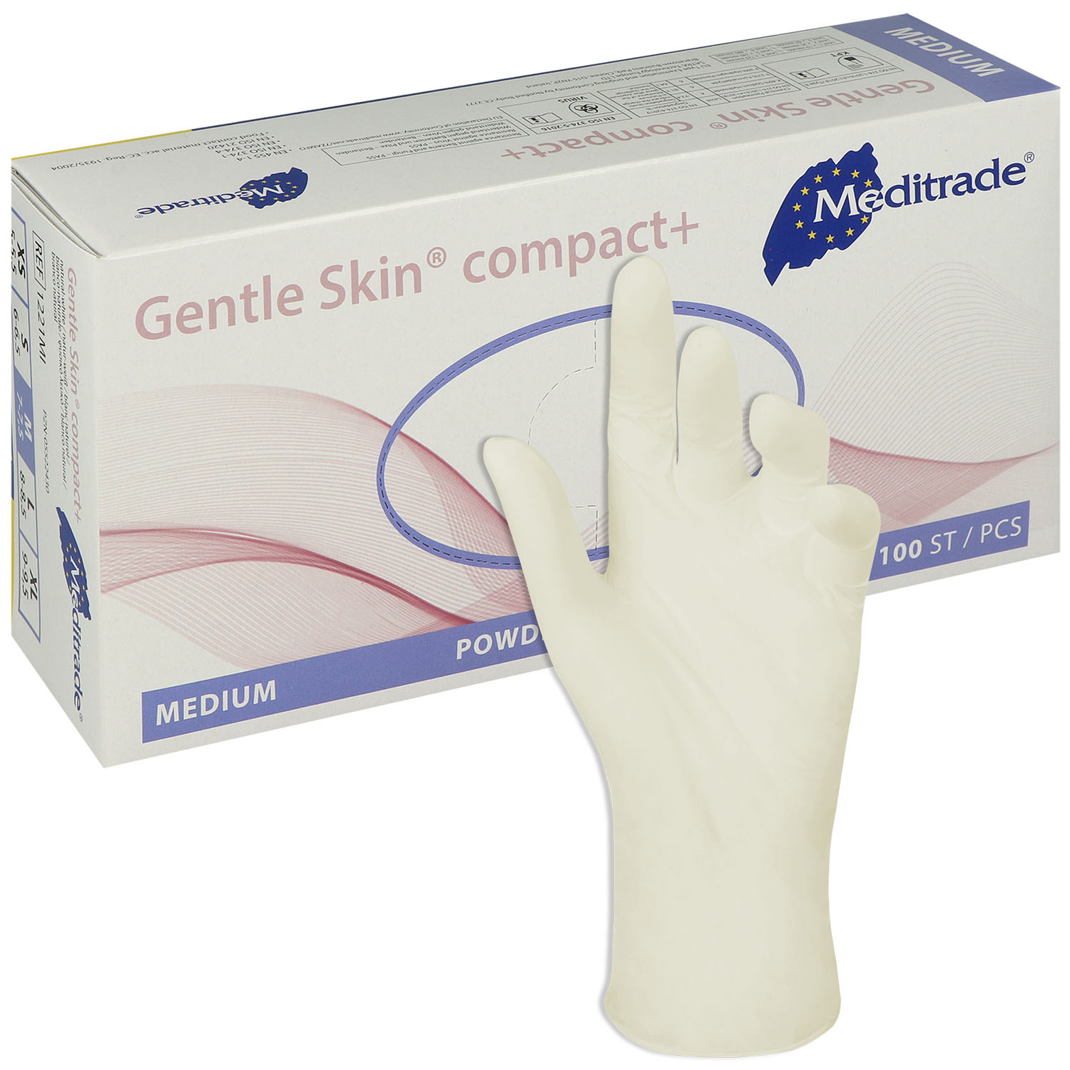 Gentle skin compact+ Latexhandschuh unsteril puderfrei Gentle skin compact+ Latexhandschuh unsteril puderfrei