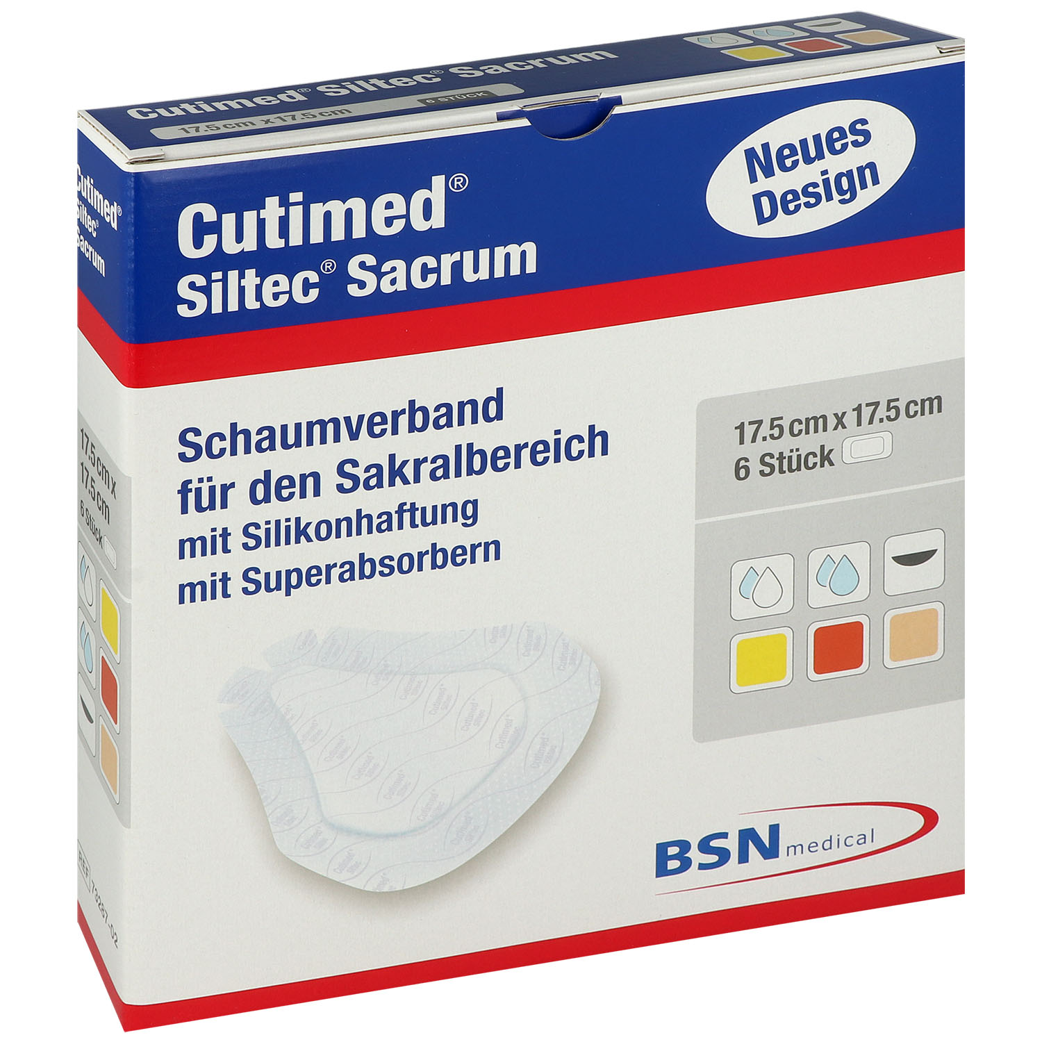Cutimed Siltec Sacrum Sonderformen Hochabsorbierende Silikon-Schaumverbände Cutimed Siltec Sacrum Sonderformen Hochabsorbierende Silikon-Schaumverbände