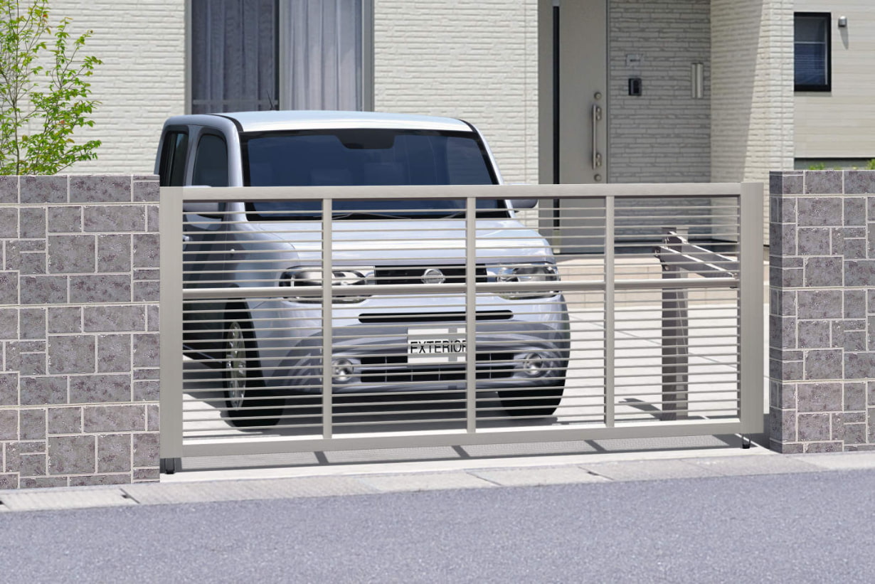 カーゲート 白 ホワイト 駐車場 門 カーゲート 白 ホワイト 駐車場 門 