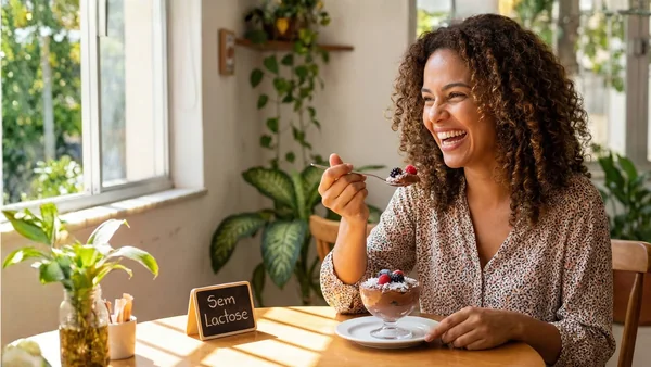 Mulher feliz comendo sem culpa (600x600)