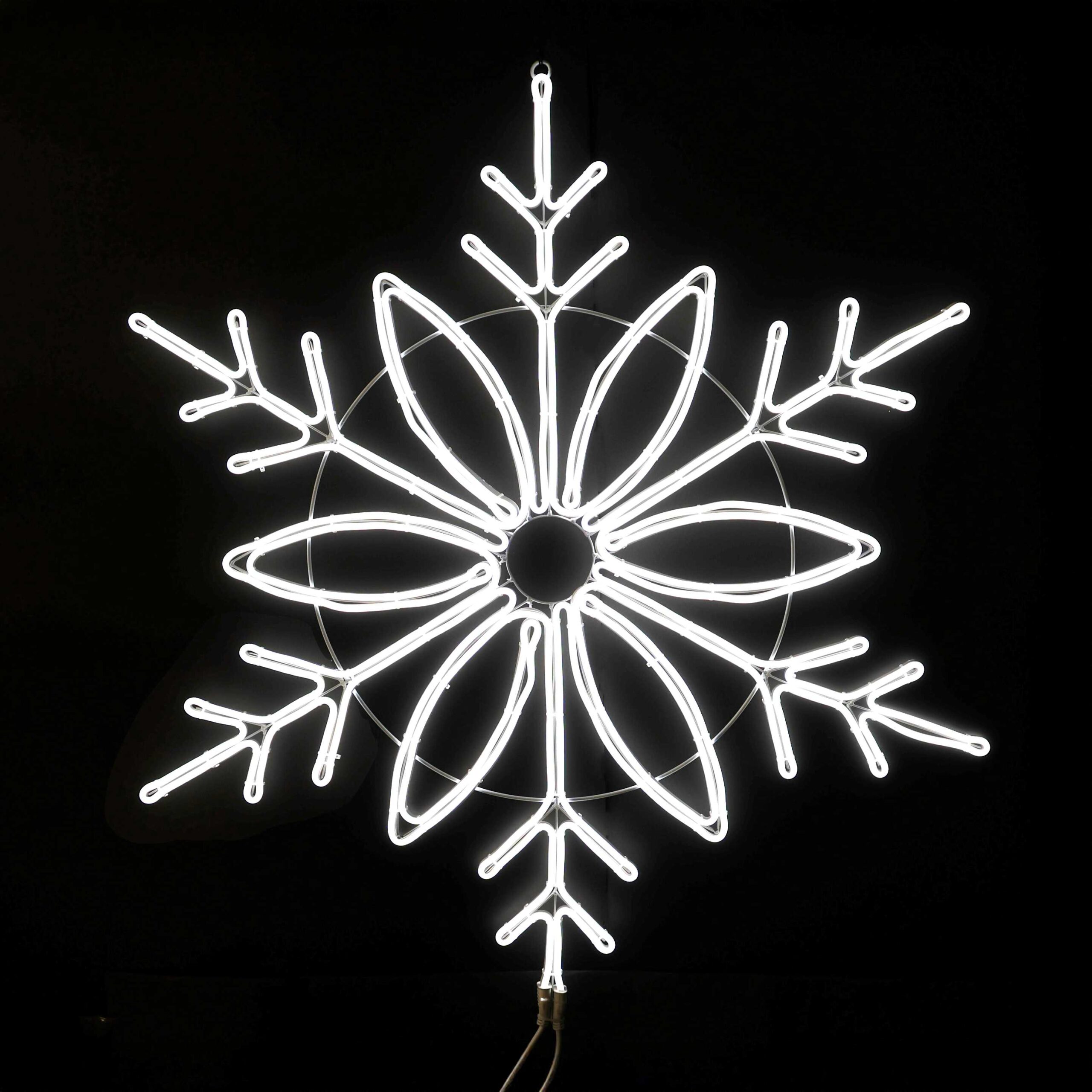 ネオンスノーフレークブルーム 常点灯 両面発光 2セット迄連結可能