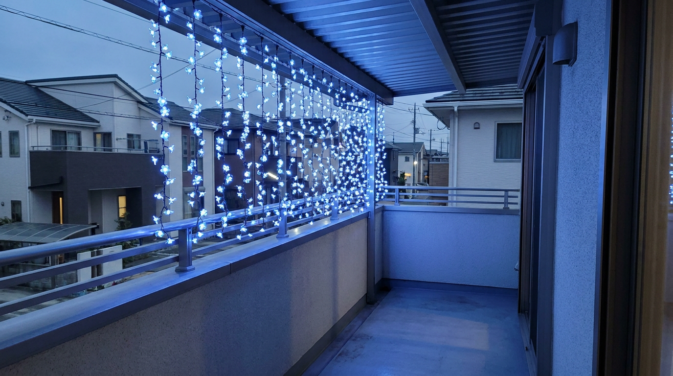 光の藤棚イルミネーションで幻想的な夜を