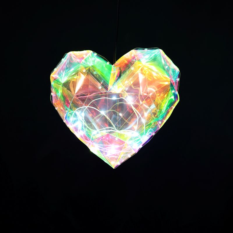 オーロラライト ハート 白 電源別売 最大10連結の商品画像
