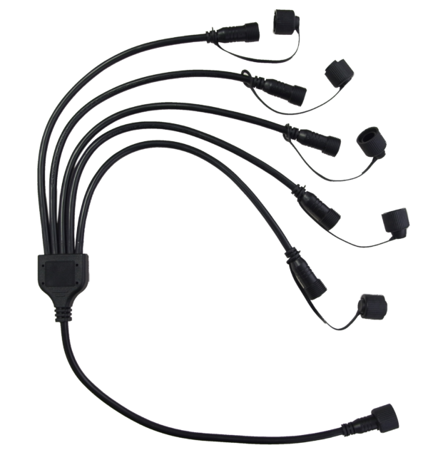 5分岐コード 60cm ブラック HE5の商品画像