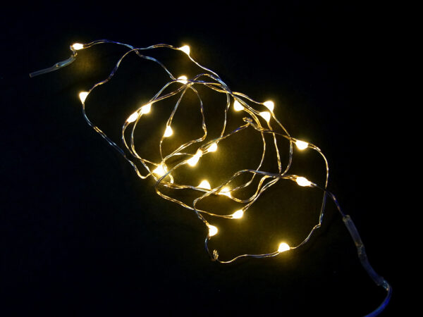 ジュエリーライト タイマー付 20球 カラー選択可 室内用 電池式 点滅・常点灯 連結不可の商品画像