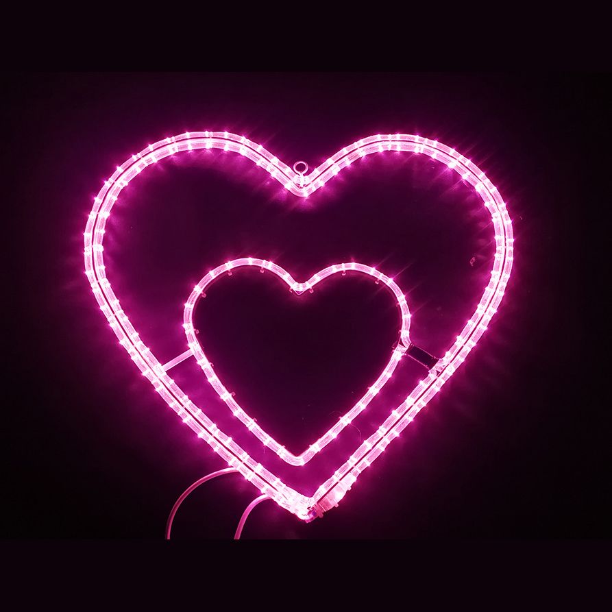 ピンクハート 常点灯 LEDチューブライト 80W迄連結可能