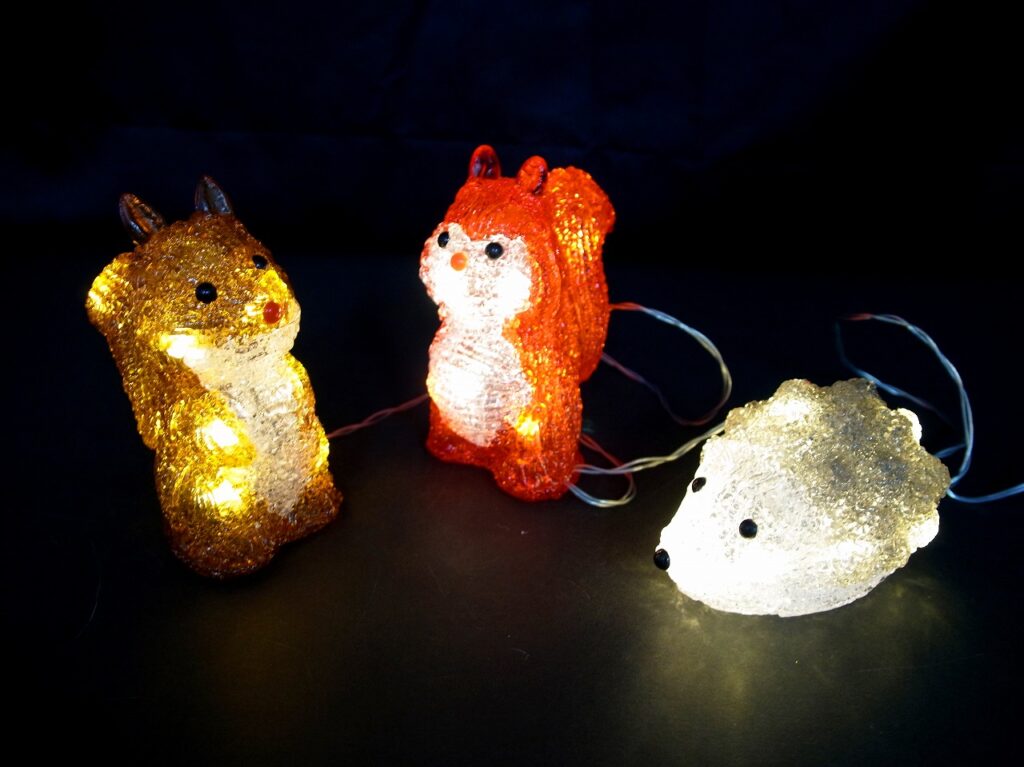 リス＆ハリネズミ アダプター付 常点灯の商品画像