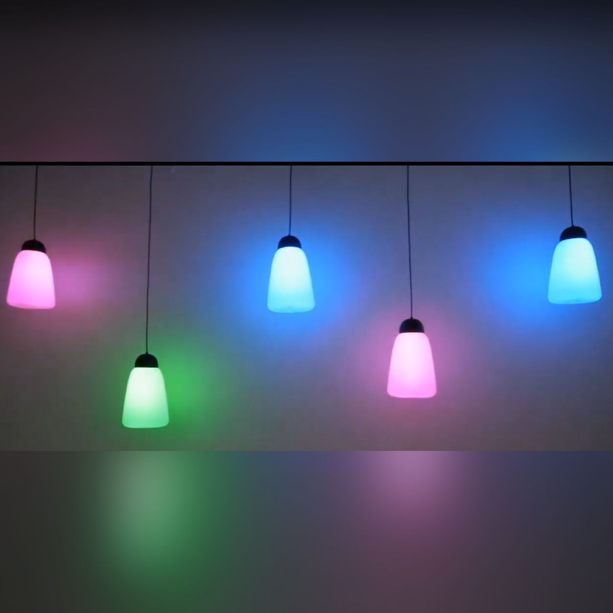 ランタンライト5連 RGB 電源付 最大2連結