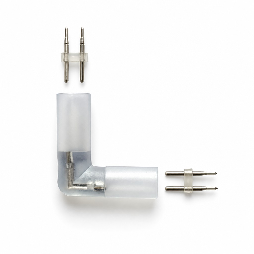 φ10mm LEDチューブライト用 L型コネクター(2ヶ入)の商品画像