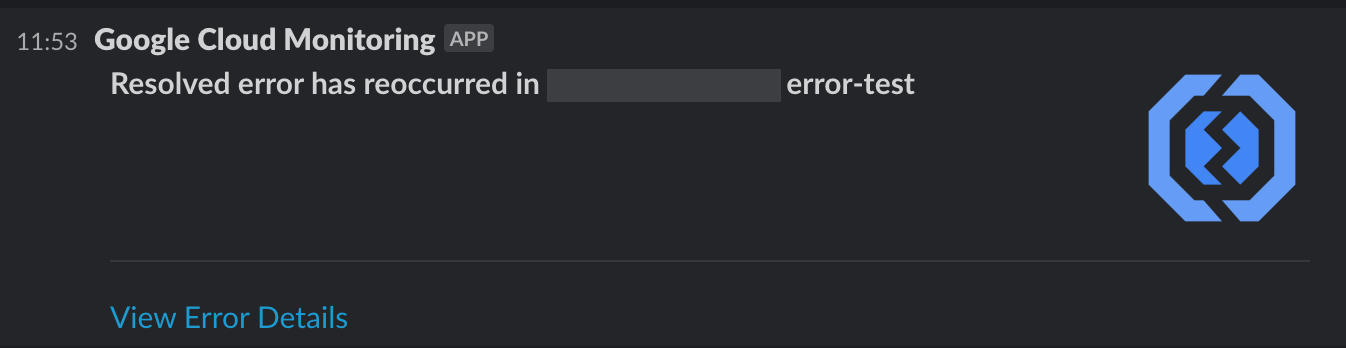 Slack notification of reoccurred error
