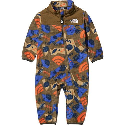 ノースフェイス THE NORTH FACE キッズ キャンベルフリースロンパース B Camp-bell Fleece Rompers フォレストパークオリーブ NAB72157