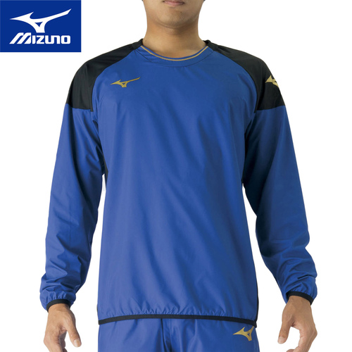 ミズノ MIZUNO メンズ サッカー トレーニングウェア ピステシャツ ターキッシュブルー P2ME7070 26 長袖 クルーネック ピステ トップス