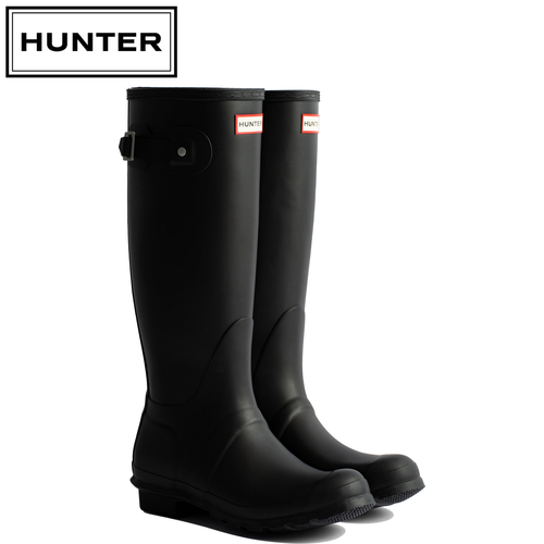 ハンター HUNTER レディース レインシューズ オリジナル トール レイン ブーツ ブラック WFT1000RMA-BLK BLK WOMENS ORG TALL 長靴