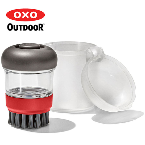 オクソーアウトドア OXO OUTDOOR クッキングツール ワンプッシュ クリーニングブラシ ケース付 9209700 キッチン用品 洗い物 キャンプ