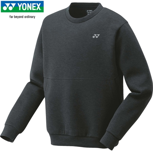 ヨネックス YONEX メンズ レディース ユニスウェットシャツ ブラック 31050 007 長袖トップス スウェット トレーナー ストレッチ 制電