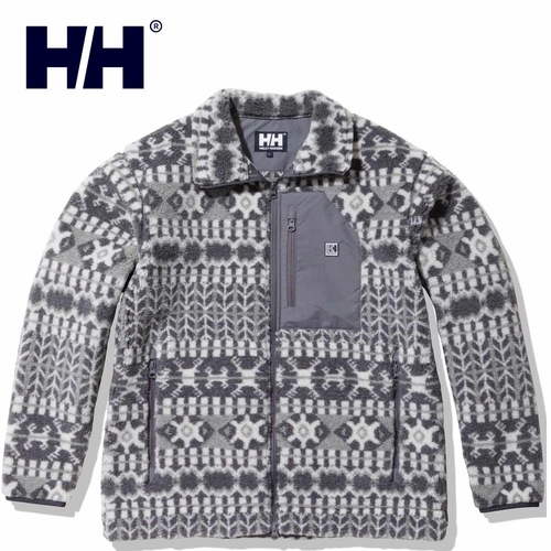 ヘリーハンセン HELLY HANSEN メンズ レディース ファイバーパイルジャカードジャケット ミックスグレー HE52282 Z FIBERPILE Jacquard