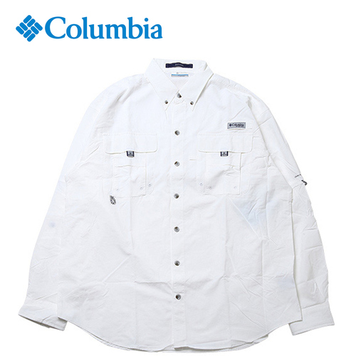 コロンビア Columbia メンズ Tシャツ バハマ II ロングスリーブシャツ ホワイト FM7048 100 BAHAMA II L/S SHIRT ★在庫限り★長袖