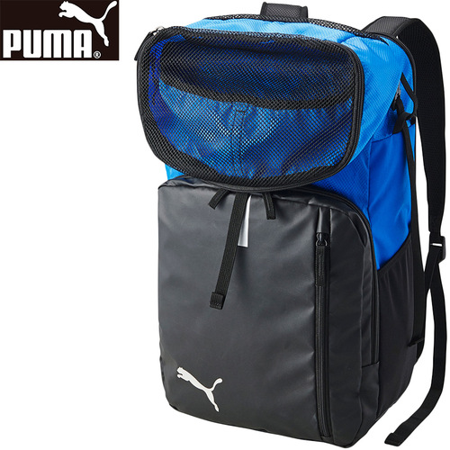 プーマ PUMA キッズ ジュニア バックパック 30L ブラック/ブルー/イエロー 090107 02 サッカーバッグ リュックサック スポーツバッグ 鞄