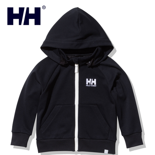 ヘリーハンセン HELLY HANSEN キッズ パーカー ロゴフルジップスウェットフーディー ブラック HJ32305 K Logo Full-zip Sweat Hoodie