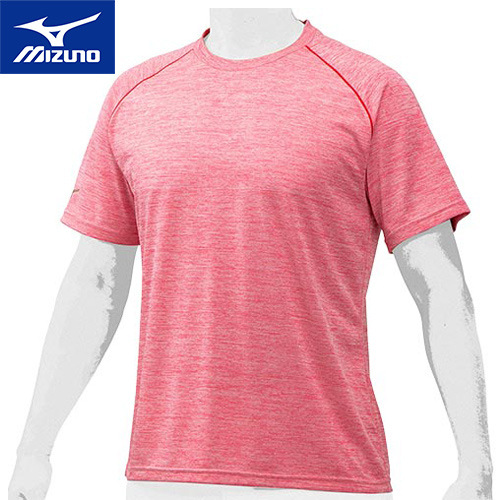 ミズノ MIZUNO メンズ レディース 野球ウェア 練習用シャツ ミズノプロ 杢Tシャツ レッド杢 12JA0T02 62 BBシャツ 半袖シャツ トップス